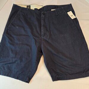 VOLCOM Men's Vmonty Chino Shorts  Sz 38 Navy